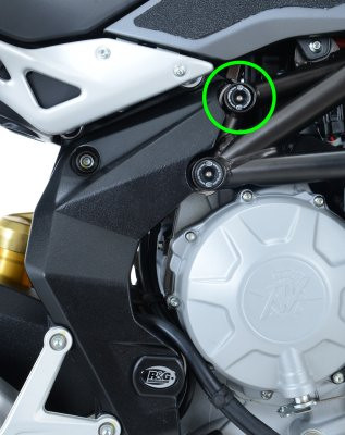 R&G Racing Right Side Lower Frame Insert for MV Agusta Brutale 675 '12-'16 & Brutale 800 '12-'16 R&G Racing Right Side Lower Frame Insert for MV Agusta Brutale 675 '12-'16 & Brutale 800 '12-'16