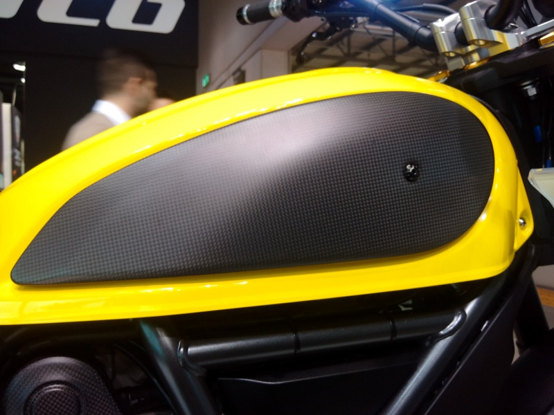 CNC Racing Carbon Fiber Fuel Tank Side Covers for Ducati Scrambler