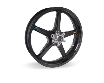 BST Twin TEK 5 Spoke Carbon Fiber Front Wheel for the Triumph Rocket III (06-13) - Includes Carrier - 3.5 x 18 BST Twin TEK 5 Spoke Carbon Fiber Front Wheel for the Triumph Rocket III (06-13) - Includes Carrier - 3.5 x 18