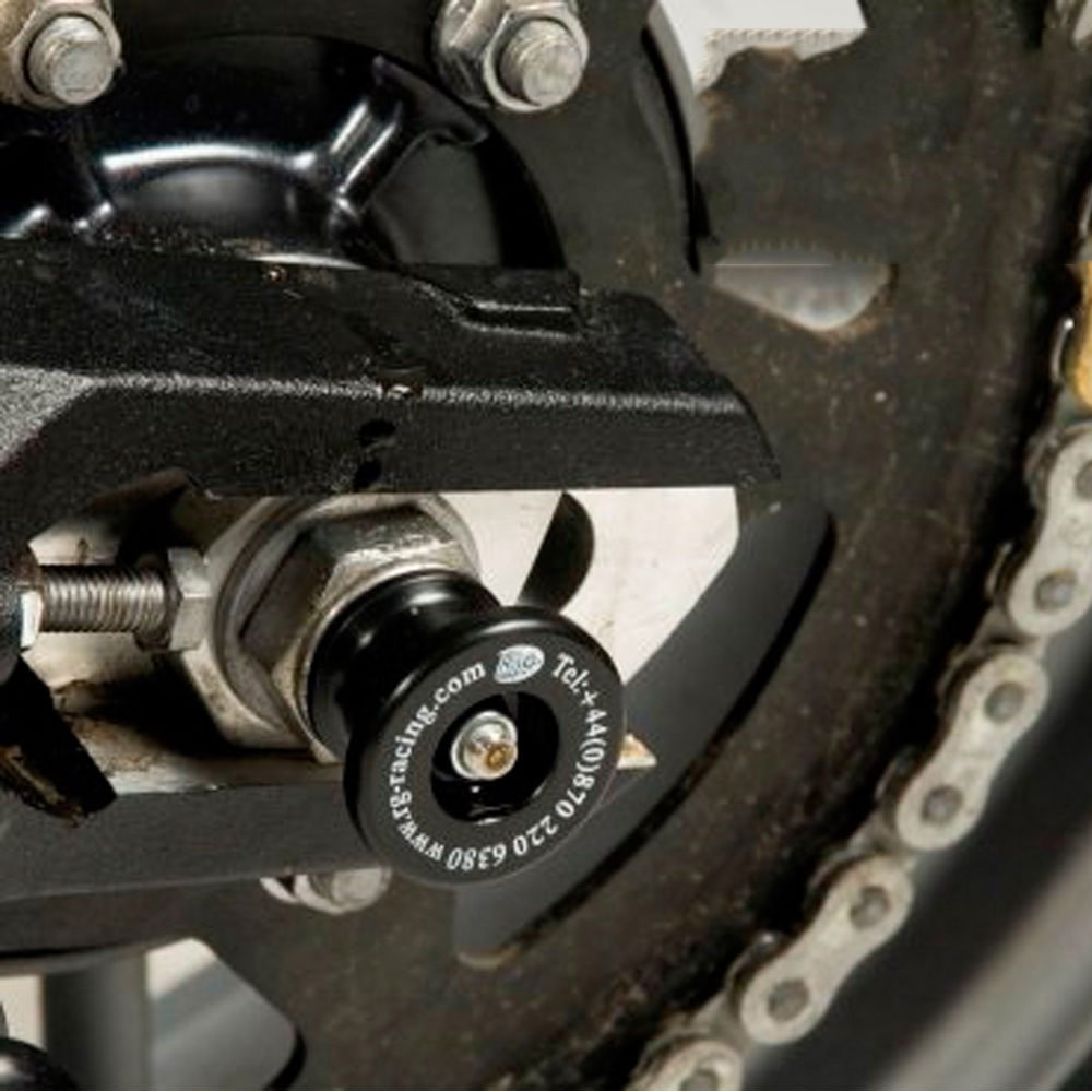 R&G Racing Rear Axle Sliders / Protectors for Triumph Tiger 800/800XC '11-'14 & Tiger 800 XCX '15 Spool Style R&G Racing Rear Axle Sliders / Protectors for Triumph Tiger 800/800XC '11-'14 & Tiger 800 XCX '15 Spool Style