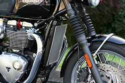 Cox Racing Radiator Guard for the Triumph Bonneville T120 Cox Racing Radiator Guard for the Triumph Bonneville T120