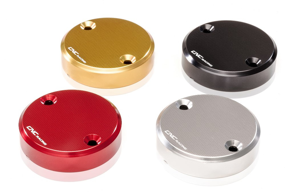 CNC Racing 'Streaks' Front or Rear Brake Reservoir Cap for Aprilia Ducati MV and KTM CNC Racing 'Streaks' Front or Rear Brake Reservoir Cap for Aprilia Ducati MV and KTM