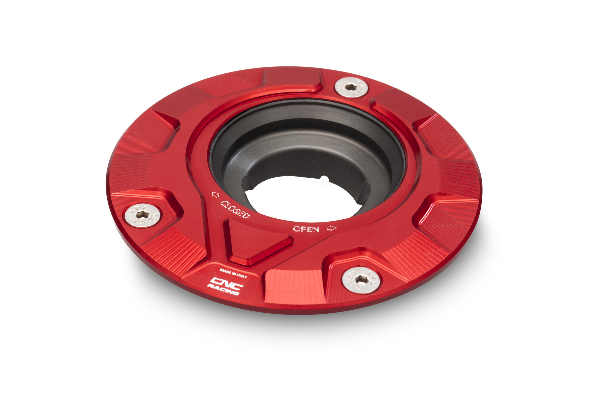 CNC Racing 'GEAR' Aluminum Gas Cap Flange for Older Ducati's MV's and Yamaha Models CNC Racing 'GEAR' Aluminum Gas Cap Flange for Older Ducati's MV's and Yamaha Models