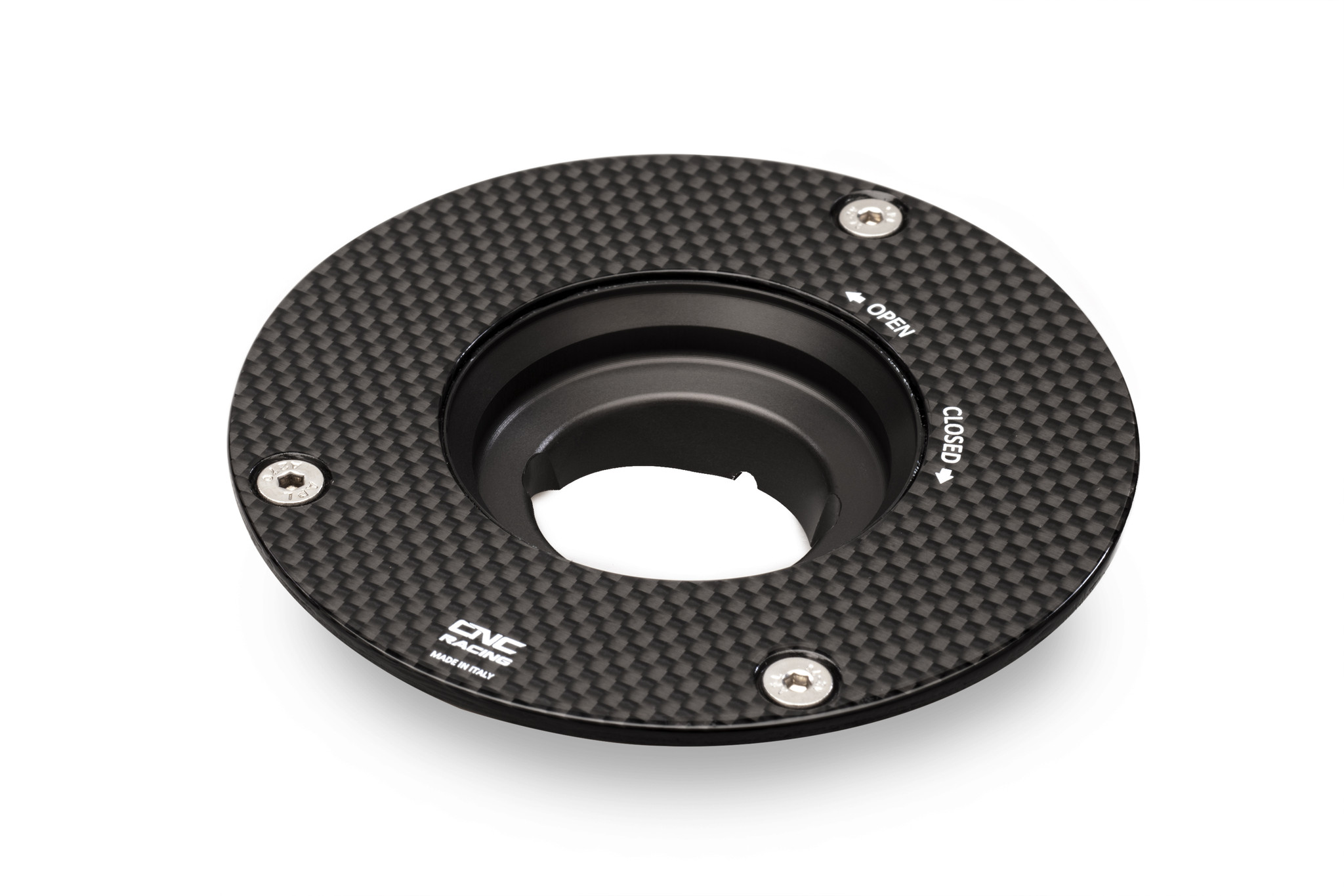 CNC Racing Carbon Fiber Gas Cap Flange for Older Ducati's MV's and Yamaha Models CNC Racing Carbon Fiber Gas Cap Flange for Older Ducati's MV's and Yamaha Models