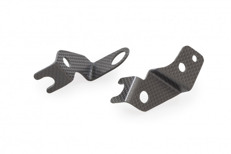 CNC Racing Carbon Fiber Front Reservoir Brackets for Ducati Monster