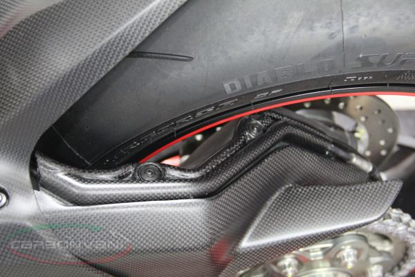 CARBONVANI - DUCATI PANIGALE 1199 / 1299 / V2 and STREETFIGHTER V2 CARBON FIBER SWING ARM BRAKE CABLE COVER CARBONVANI - DUCATI PANIGALE 1199 / 1299 / V2 and STREETFIGHTER V2 CARBON FIBER SWING ARM BRAKE CABLE COVER