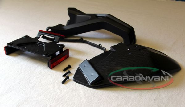 CARBONVANI - DUCATI MONSTER 1200 CARBON FIBER LICENCE PLATE HOLDER KIT FOR U.S.A. CARBONVANI - DUCATI MONSTER 1200 CARBON FIBER LICENCE PLATE HOLDER KIT FOR U.S.A.