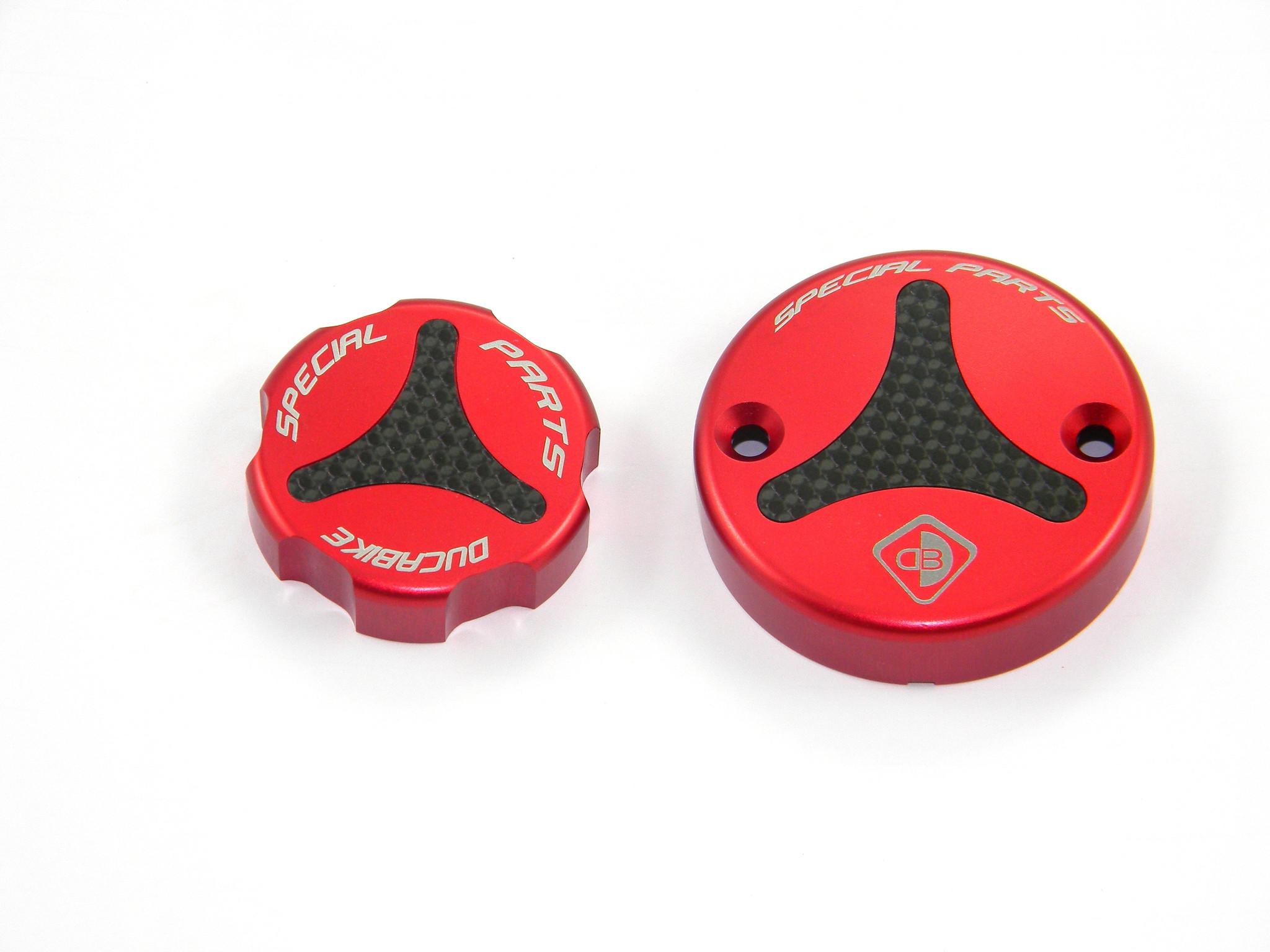 Ducabike Billet Front Brake & Clutch Reservoir Caps for Ducati and