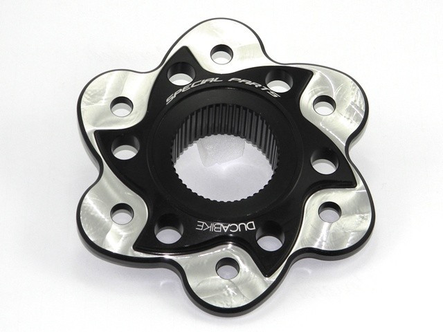 DBK Special Parts (Ducabike) Contrast Cut 6 Hole Rear Sprocket Hub Flange Carrier for Most Large hub Ducati DBK Special Parts (Ducabike) Contrast Cut 6 Hole Rear Sprocket Hub Flange Carrier for Most Large hub Ducati