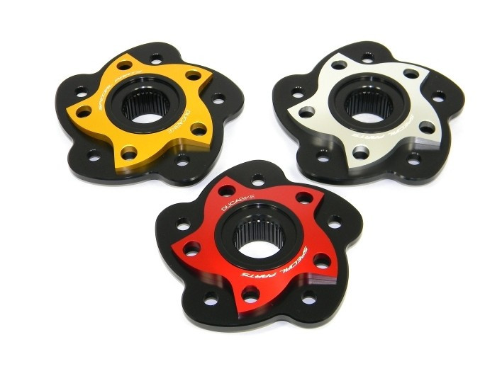 DBK Special Parts (Ducabike) Dual Color 5 Hole Rear Sprocket Hub Flange Carrier for the Ducati 748/916/996/998 Monster 796/1100/S2R/S4R/S4RS Hypermotard 796/1100/821/939 and Multistrada 1000/1100 DBK Special Parts (Ducabike) Dual Color 5 Hole Rear Sprocket Hub Flange Carrier for the Ducati 748/916/996/998 Monster 796/1100/S2R/S4R/S4RS Hypermotard 796/1100/821/939 and Multistrada 1000/1100