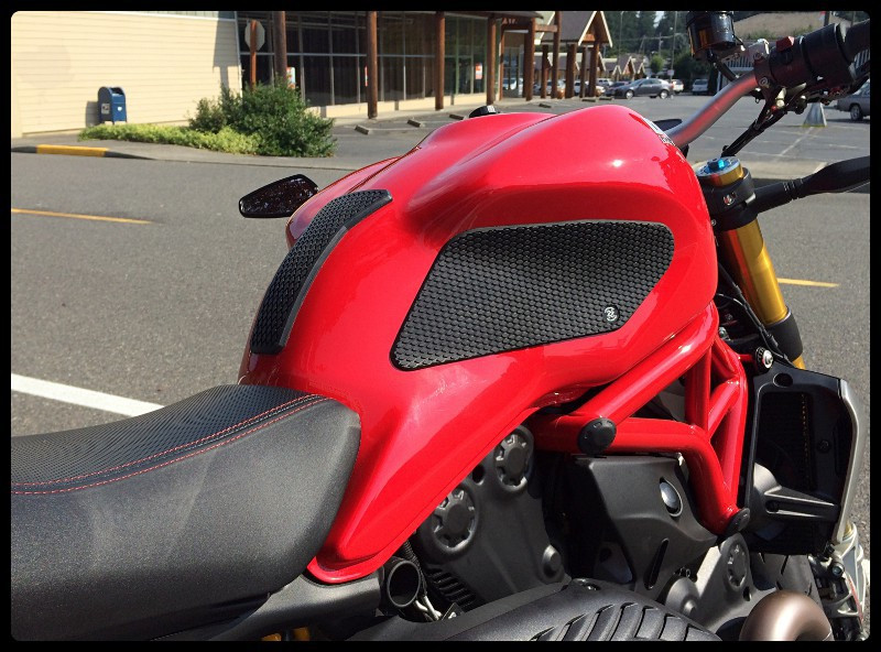 TechSpec Tank Grip Pads for the Ducati Monster 821 / 1200 (14-16) and 1200 R TechSpec Tank Grip Pads for the Ducati Monster 821 / 1200 (14-16) and 1200 R