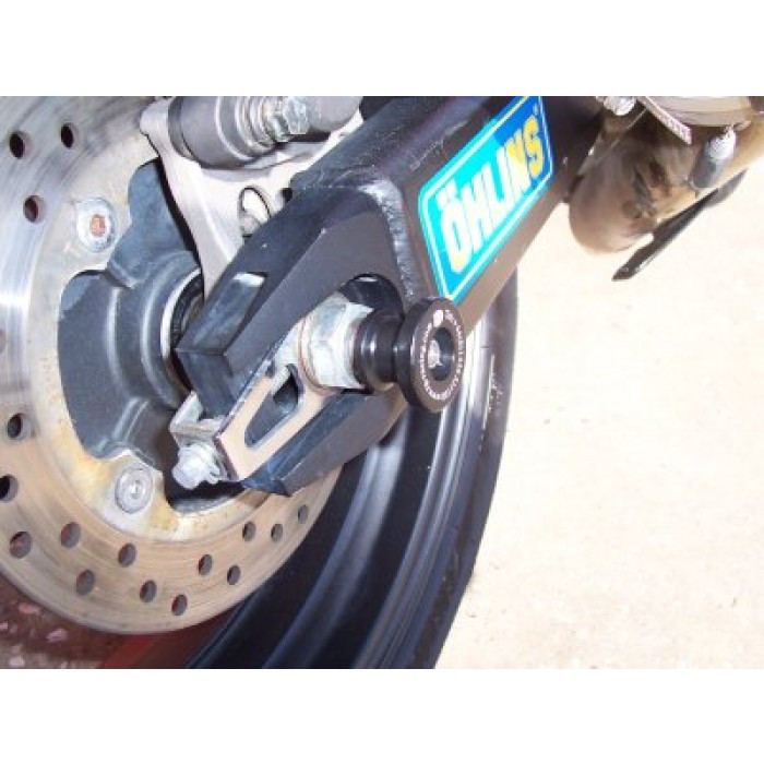 R&G Racing Spindle Sliders for Honda CBR600F '99-'07 with aftermarket exhaust only R&G Racing Spindle Sliders for Honda CBR600F '99-'07 with aftermarket exhaust only