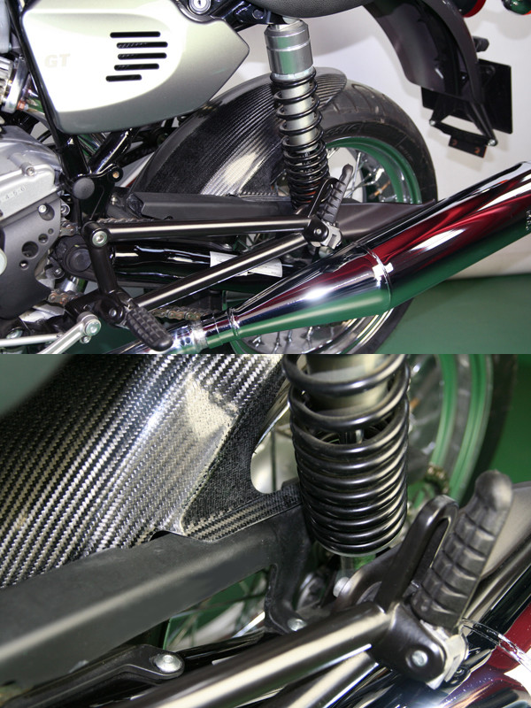 Ducati Sport Classic/GT1000 Carbon Fiber Rear Hugger for Dual Shock Models Only Ducati Sport Classic/GT1000 Carbon Fiber Rear Hugger for Dual Shock Models Only