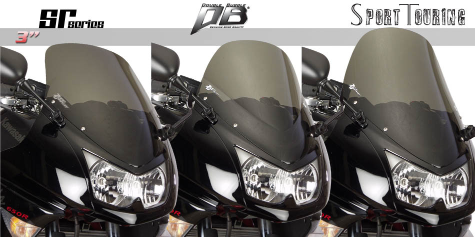 Double-Bubble Windshield Windscreen for Motorcycle Kawasaki Ninja 650R 2006-2008