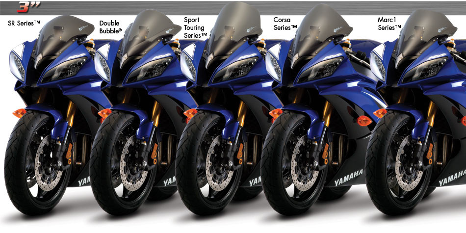 thumbnail image 2 of Black Windscreen For Yamaha YZF-R6 2008-2016 - TCMT Motorcycle Windshield Replacement 2 of 4