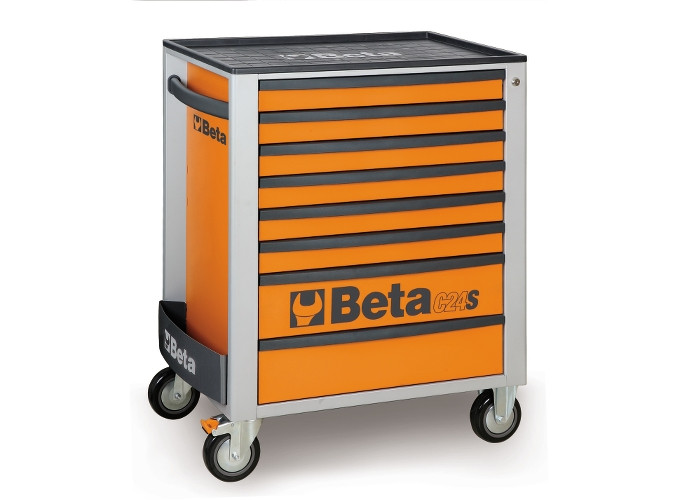 Beta Tools Model C24S 8/O-Mobile Roller Cab 8 Drawers Orange Beta Tools Model C24S 8/O-Mobile Roller Cab 8 Drawers Orange
