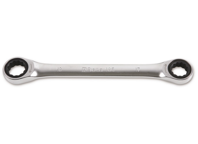Beta Tools Model 195 16X18mm-Ratcheting Flat Bi-Hexagon Ring Wrenches Beta Tools Model 195 16X18mm-Ratcheting Flat Bi-Hexagon Ring Wrenches