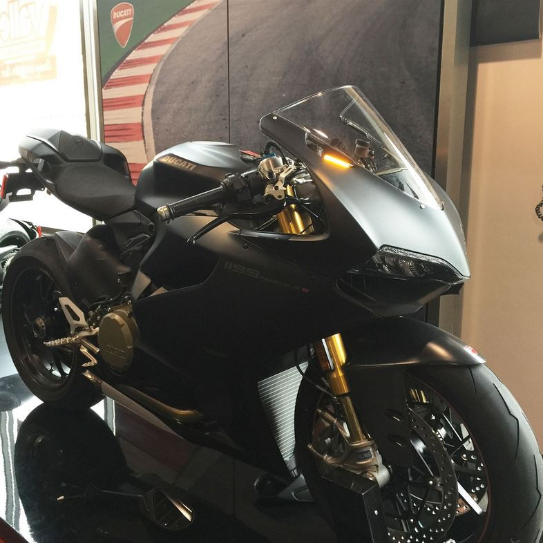 New Rage Cycles (NRC) Mirror Block Off Turn Signals for the Ducati