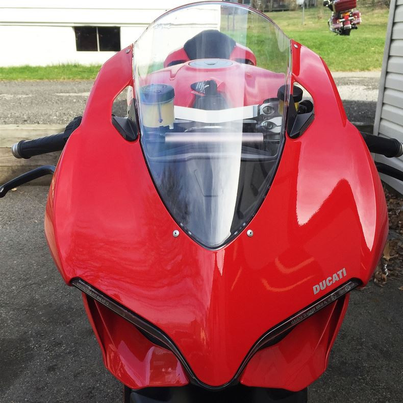 New Rage Cycles (NRC) Mirror Block Off Turn Signals for the Ducati