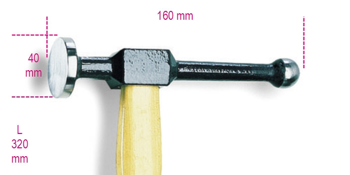 Beta Tools Model 1351 Hammer Round Flat Face - Ball Pein Beta Tools Model 1351 Hammer Round Flat Face - Ball Pein