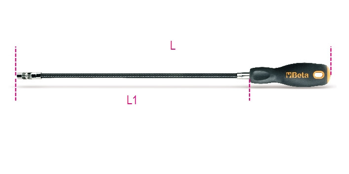 Beta Tools Model 897 L-Flexible Bit Holder with Handle Long Beta Tools Model 897 L-Flexible Bit Holder with Handle Long