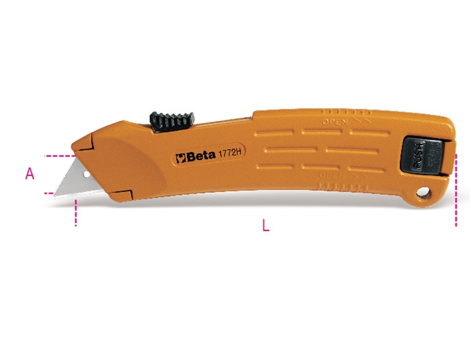 Beta Tools Model 1772 H-Safety Utility Knife Beta Tools Model 1772 H-Safety Utility Knife
