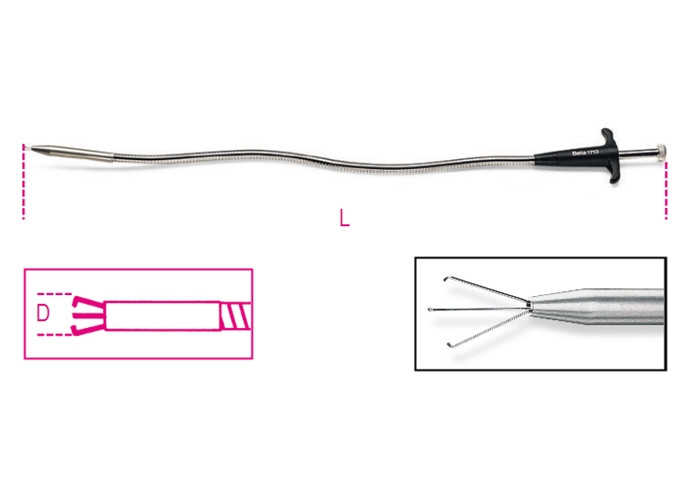 Beta Tools Model 1713 M500mm-Flexible Pick Up Tool Beta Tools Model 1713 M500mm-Flexible Pick Up Tool