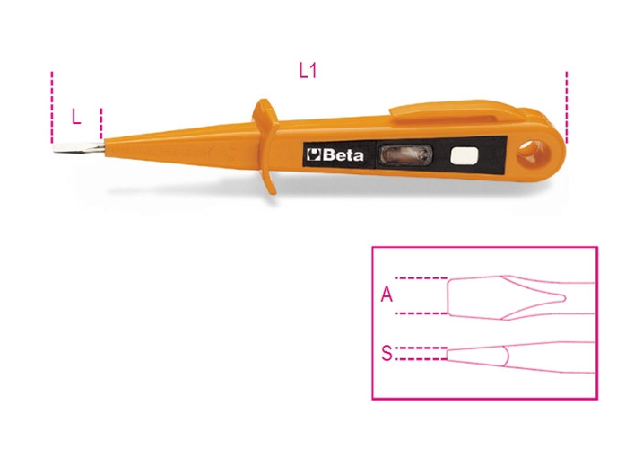 Beta Tools Model 1253 A-Mains Testing Screwdriver 125/250 Beta Tools Model 1253 A-Mains Testing Screwdriver 125/250