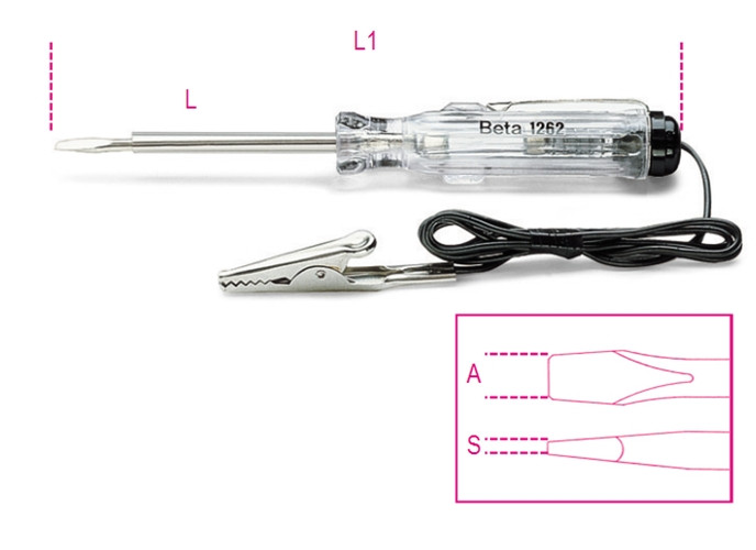 Beta Tools Model 1254 Circuit Testing Screwdriver 6-24V Beta Tools Model 1254 Circuit Testing Screwdriver 6-24V