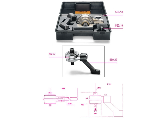 Beta Tools Model 560 2-Torque Multiplier Body 5:1 Nm1300 Beta Tools Model 560 2-Torque Multiplier Body 5:1 Nm1300