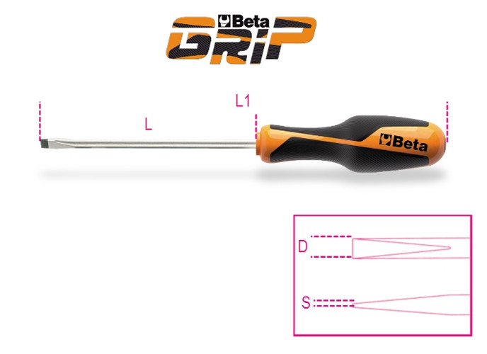 Beta Tools Model 1264 3X100-Screwdrivers Headless Slotted Beta Tools Model 1264 3X100-Screwdrivers Headless Slotted