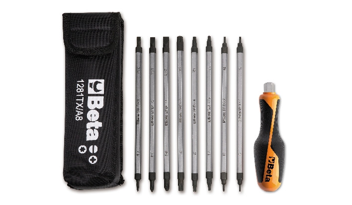 Beta Tools Model 1281 Bg Tx/A8-8 ReversibleScrewdrivers in Wallt Beta Tools Model 1281 Bg Tx/A8-8 ReversibleScrewdrivers in Wallt