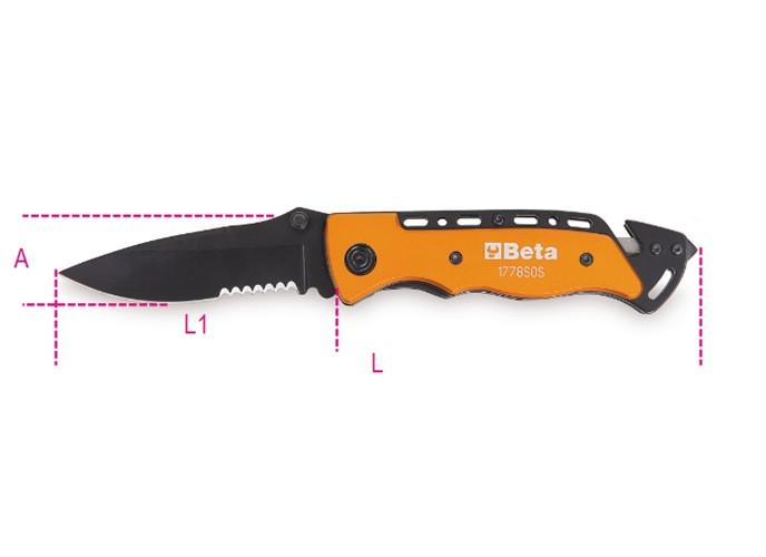 Beta Tools Model 1778 Sos-Car Service Knife Beta Tools Model 1778 Sos-Car Service Knife