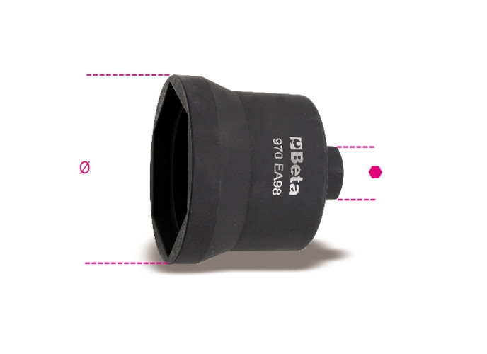 Beta Tools Model 970 Ea98mm-Impact Sockets for Axle Nuts Beta Tools Model 970 Ea98mm-Impact Sockets for Axle Nuts