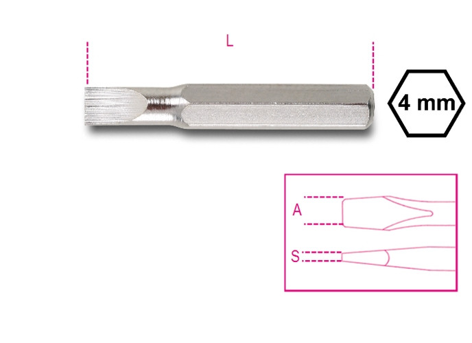 Beta Tools Model 1256 Lp0.5x3.0mm-Bits for Slotted Head Screws Beta Tools Model 1256 Lp0.5x3.0mm-Bits for Slotted Head Screws