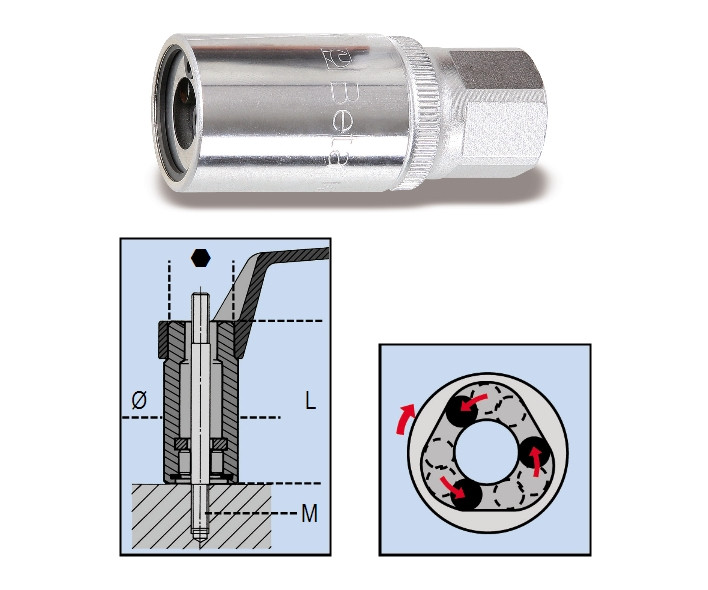Beta Tools Model 1433 10 5mm-Roller Stud Extractors Beta Tools Model 1433 10 5mm-Roller Stud Extractors