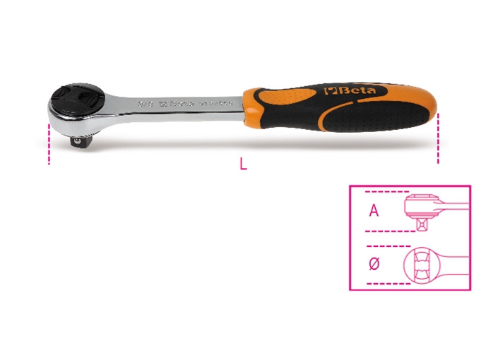 Beta Tools Model 910 55Q-3/8' Reversible Ratchet 48 Teeth Beta Tools Model 910 55Q-3/8' Reversible Ratchet 48 Teeth