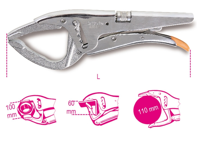 Beta Tools Model 1051 L-Self-Locking Pliers Large Beta Tools Model 1051 L-Self-Locking Pliers Large