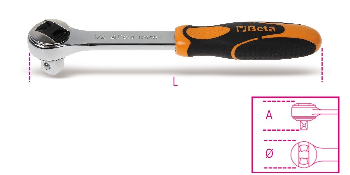 Beta Tools Model 920 55X-1/2' Drive Reversible Ratchet Beta Tools Model 920 55X-1/2' Drive Reversible Ratchet
