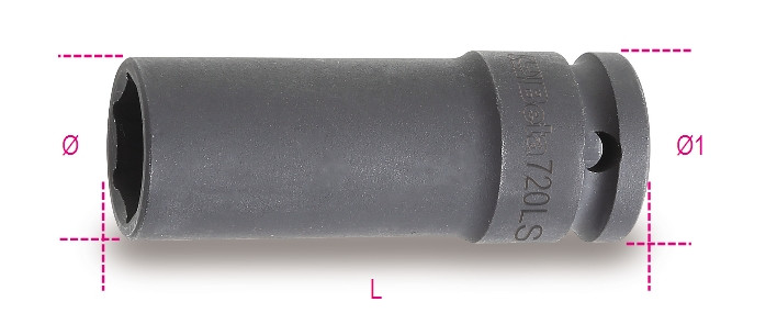 Beta Tools Model 720 Ls22mm-Impact Sockets Long Slim Series Beta Tools Model 720 Ls22mm-Impact Sockets Long Slim Series