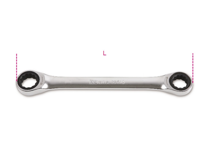 Beta Tools Model 195As 11/16X3/4-Ratcheting Bi-Hexagon Wrenches Beta Tools Model 195As 11/16X3/4-Ratcheting Bi-Hexagon Wrenches