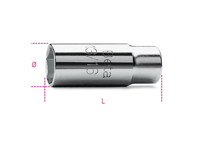 Beta Tools Model 956 C16-1/2' Spark Plug Sockets Hexagon Beta Tools Model 956 C16-1/2' Spark Plug Sockets Hexagon