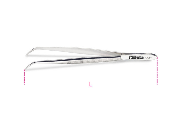 Beta Tools Model 991 130mm-Bent Thin Spring Tweezers Beta Tools Model 991 130mm-Bent Thin Spring Tweezers