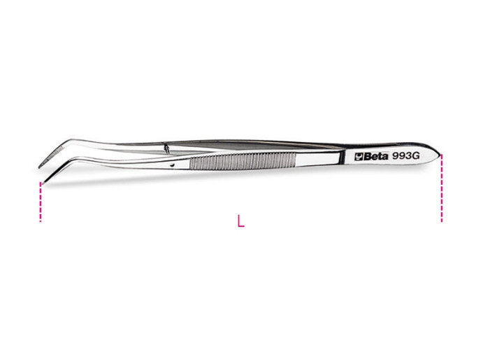 Beta Tools Model 993 G-Pin Spring Tweezers Curved Ends Beta Tools Model 993 G-Pin Spring Tweezers Curved Ends