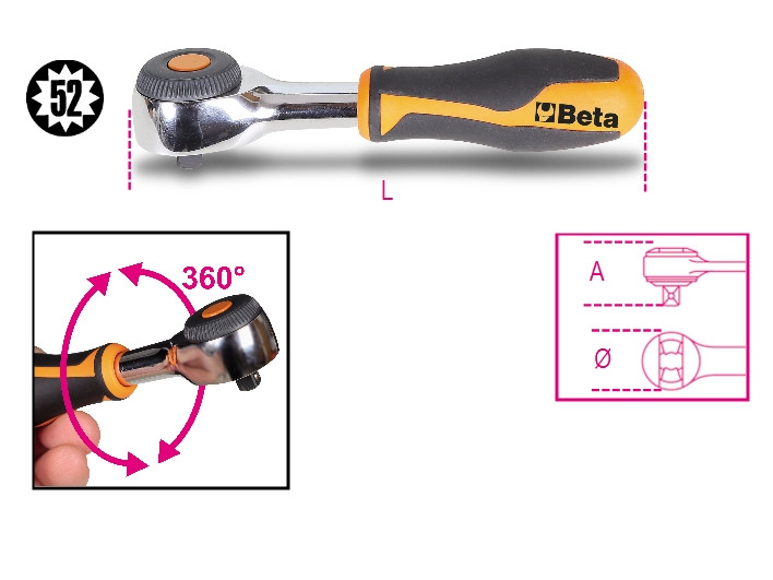 Beta Tools Model 900 58-1/4' Drive ?Reversible Ratchet Beta Tools Model 900 58-1/4' Drive ?Reversible Ratchet
