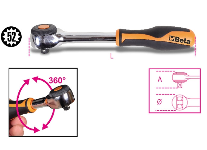 Beta Tools Model 910 Twist Action Ratchet Beta Tools Model 910 Twist Action Ratchet