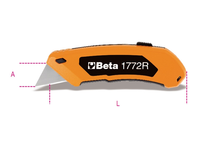Beta Tools Model 1772 R-Utility Knife Retractable Blade Beta Tools Model 1772 R-Utility Knife Retractable Blade