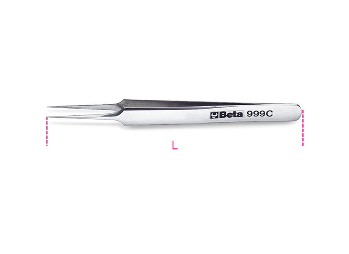 Beta Tools Model 999 C-Extra Slim Straight Tweezers Beta Tools Model 999 C-Extra Slim Straight Tweezers