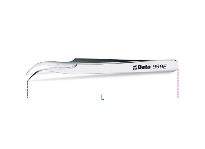 Beta Tools Model 999 E-Extra Slim Curved Spring Tweezers Beta Tools Model 999 E-Extra Slim Curved Spring Tweezers