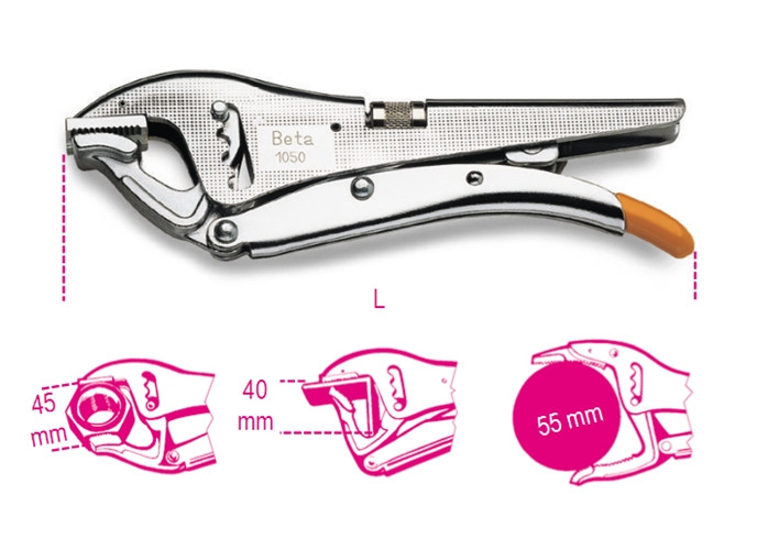 Beta Tools Model 1050 Adjustment Self-Locking Pliers Beta Tools Model 1050 Adjustment Self-Locking Pliers